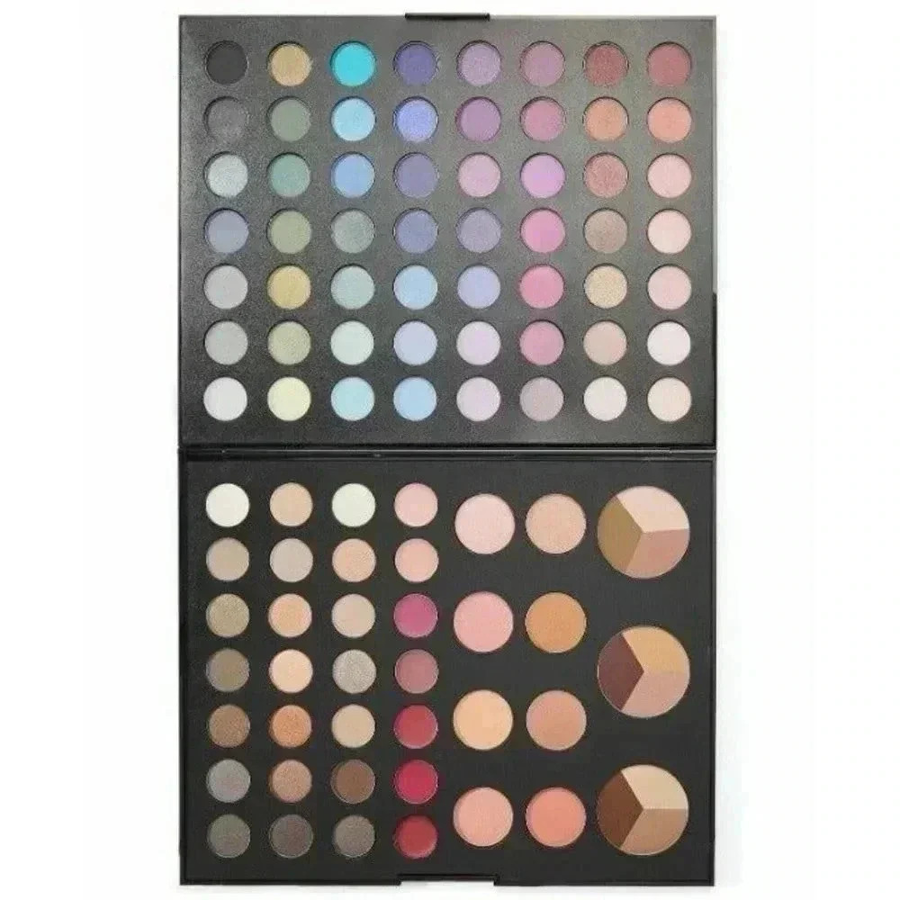 Macy's 100pc MAKEUP PALETTE Face Eyeshadow Blush Bronzer Lipstick in Case GIFT!!